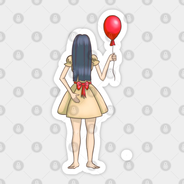 What if mix Samara from The Ring and Pennywise from It? Sticker by h0lera